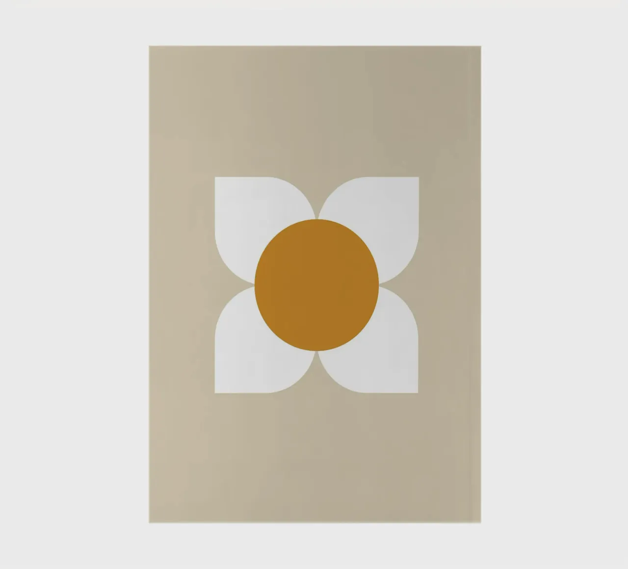 Golden Bloom Retro - Geometrico floreale di metà secolo diario da susanacosta