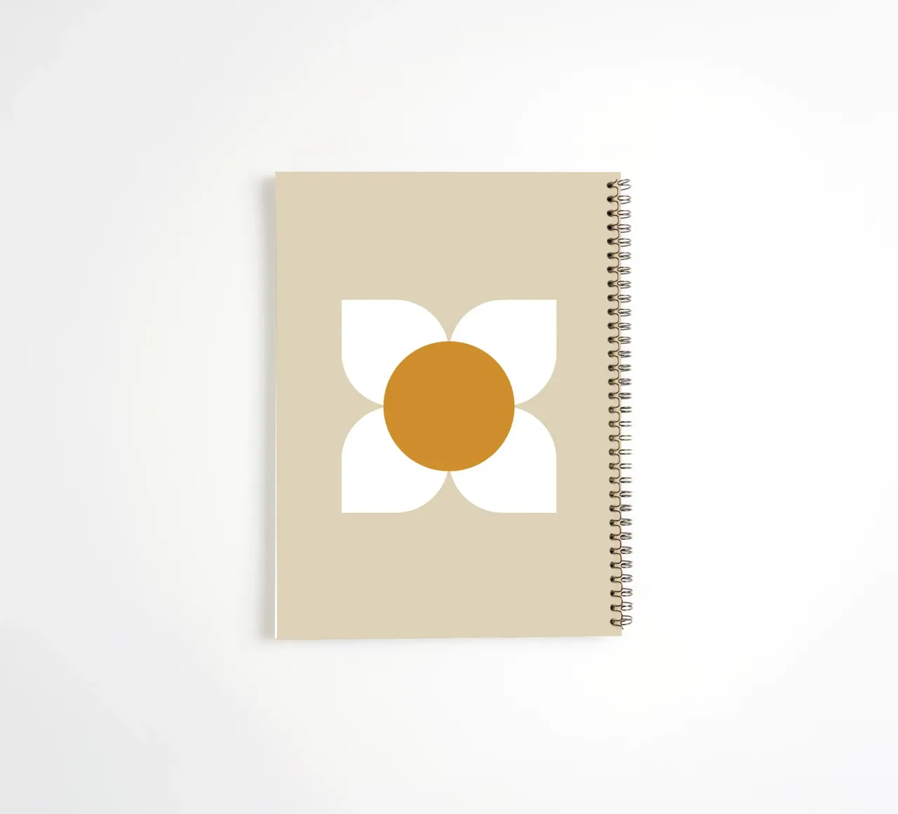 Golden Bloom Retro - Geometrico floreale di metà secolo diario ad anelli da susanacosta