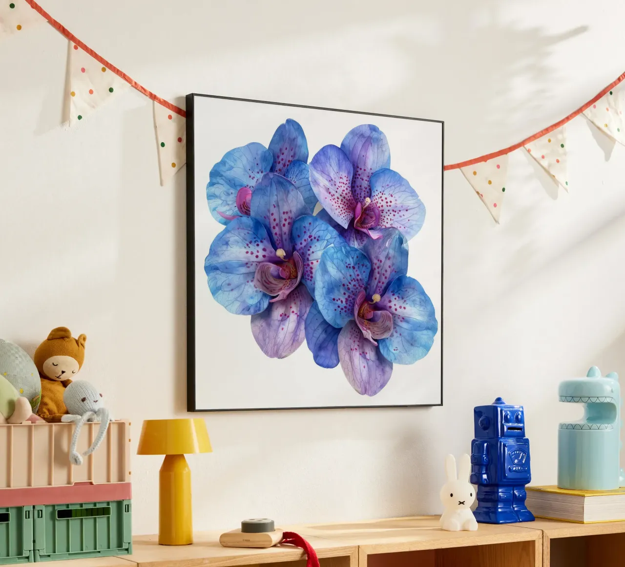 Fiore di orchidea 2 alluminio dibond da Bold Blooms