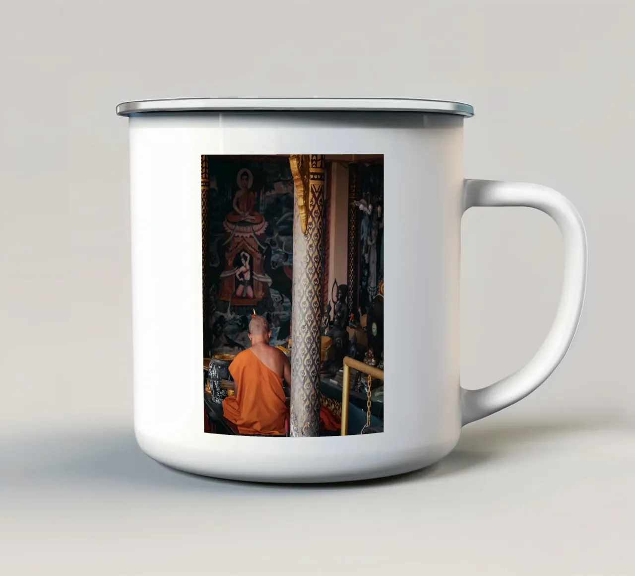 Bouddha tazza in smalto da G.W