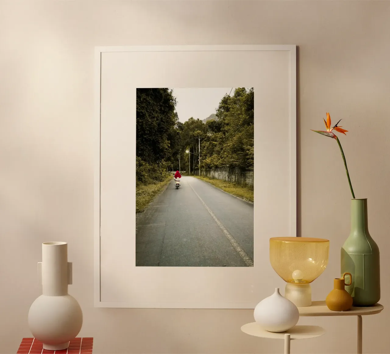 Rouge poster con telaio in alluminio da G.W
