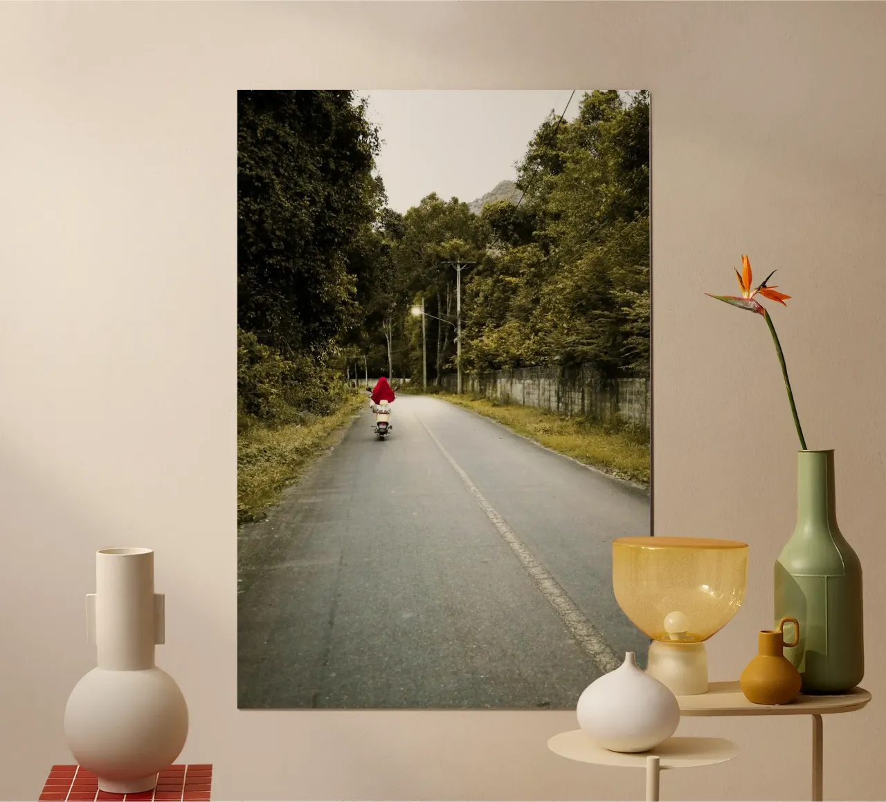 Rouge poster con telaio in alluminio da G.W