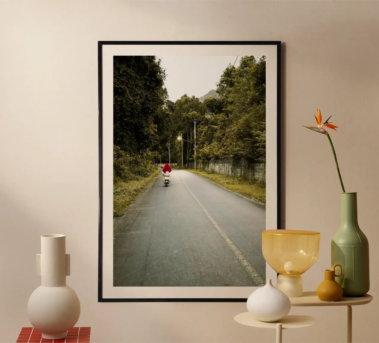 Rouge poster con telaio in alluminio da G.W