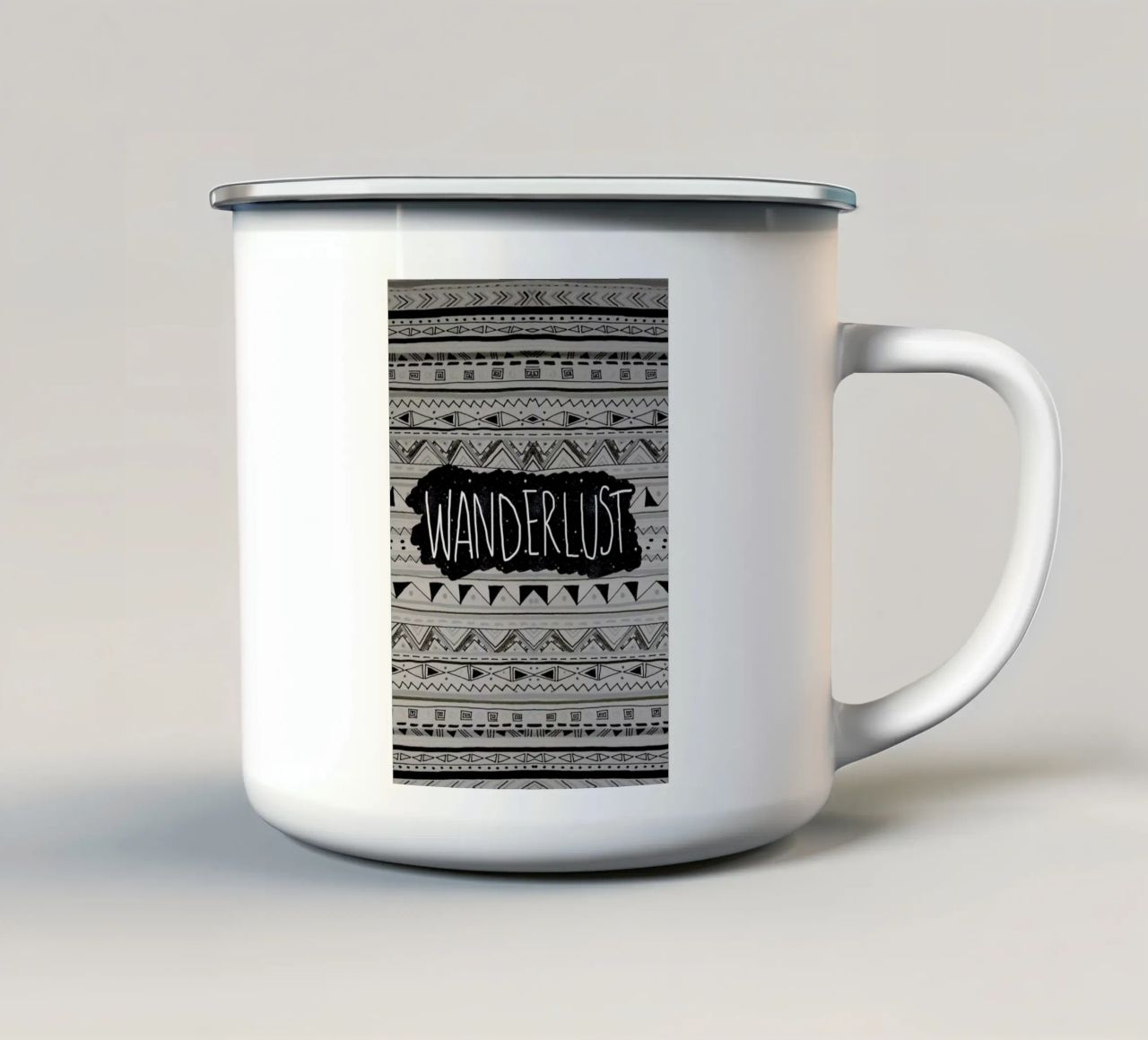 Wanderlust tazza in smalto da Vasare Nar