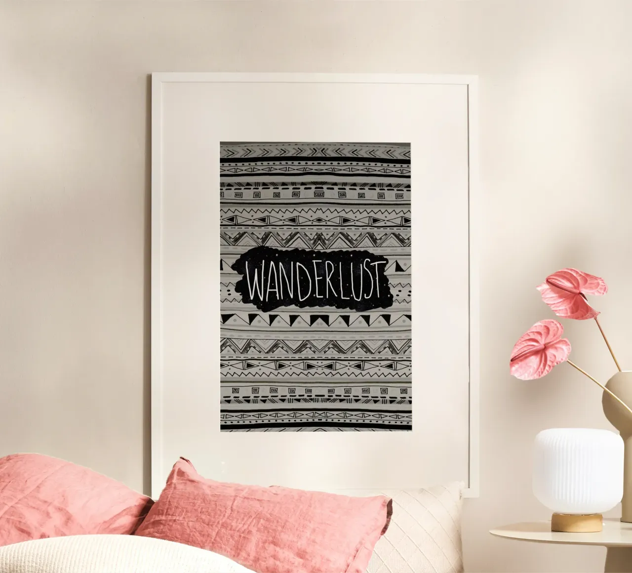Wanderlust poster con telaio in alluminio da Vasare Nar