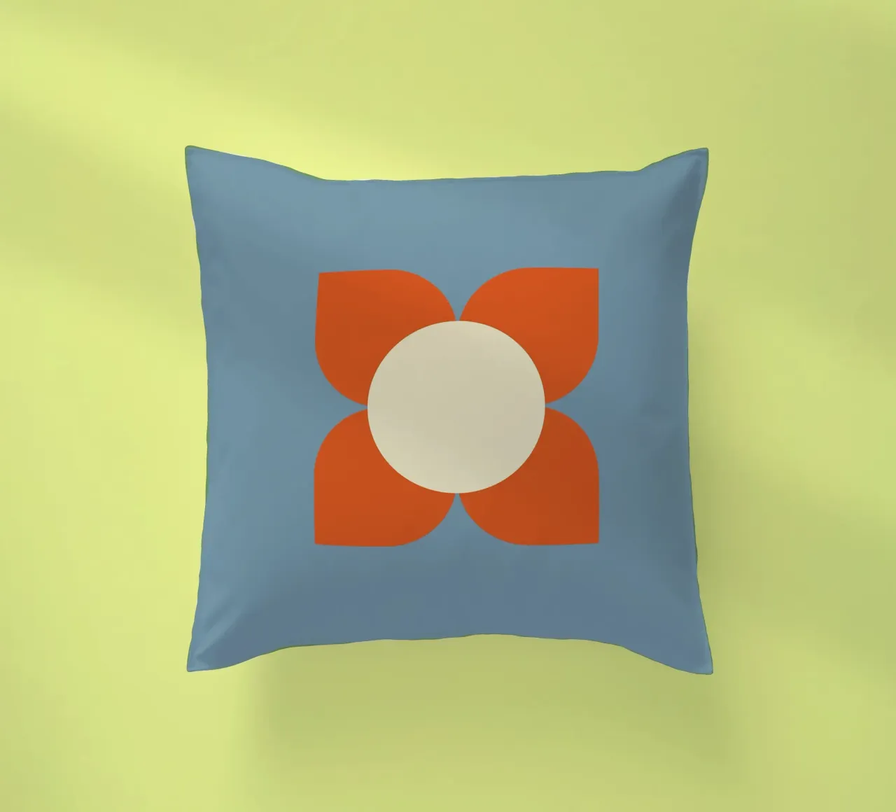 Retro Bloom Harmony - Floreale geometrico di metà secolo cuscino da susanacosta