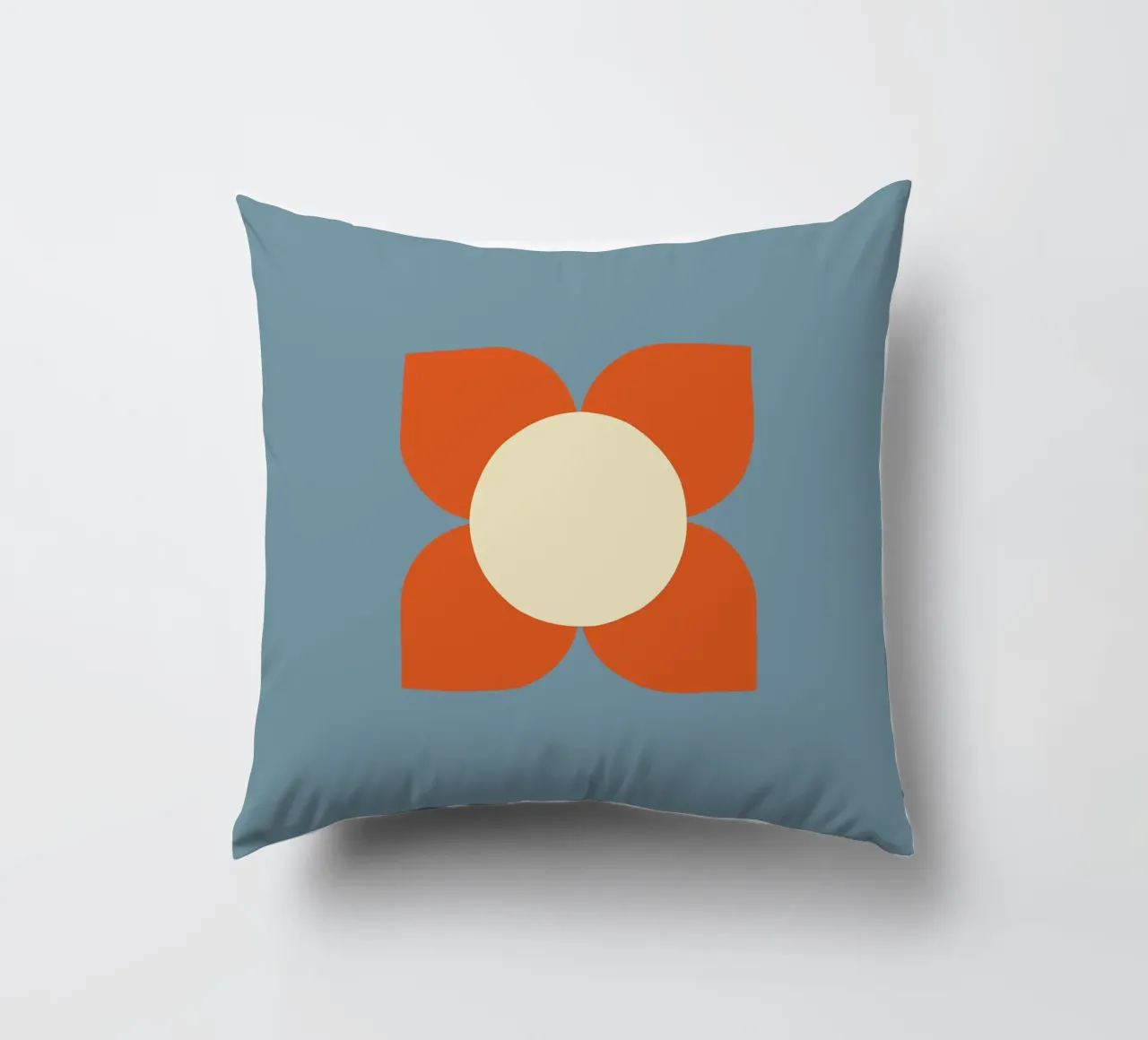 Retro Bloom Harmony - Floreale geometrico di metà secolo cuscino da susanacosta