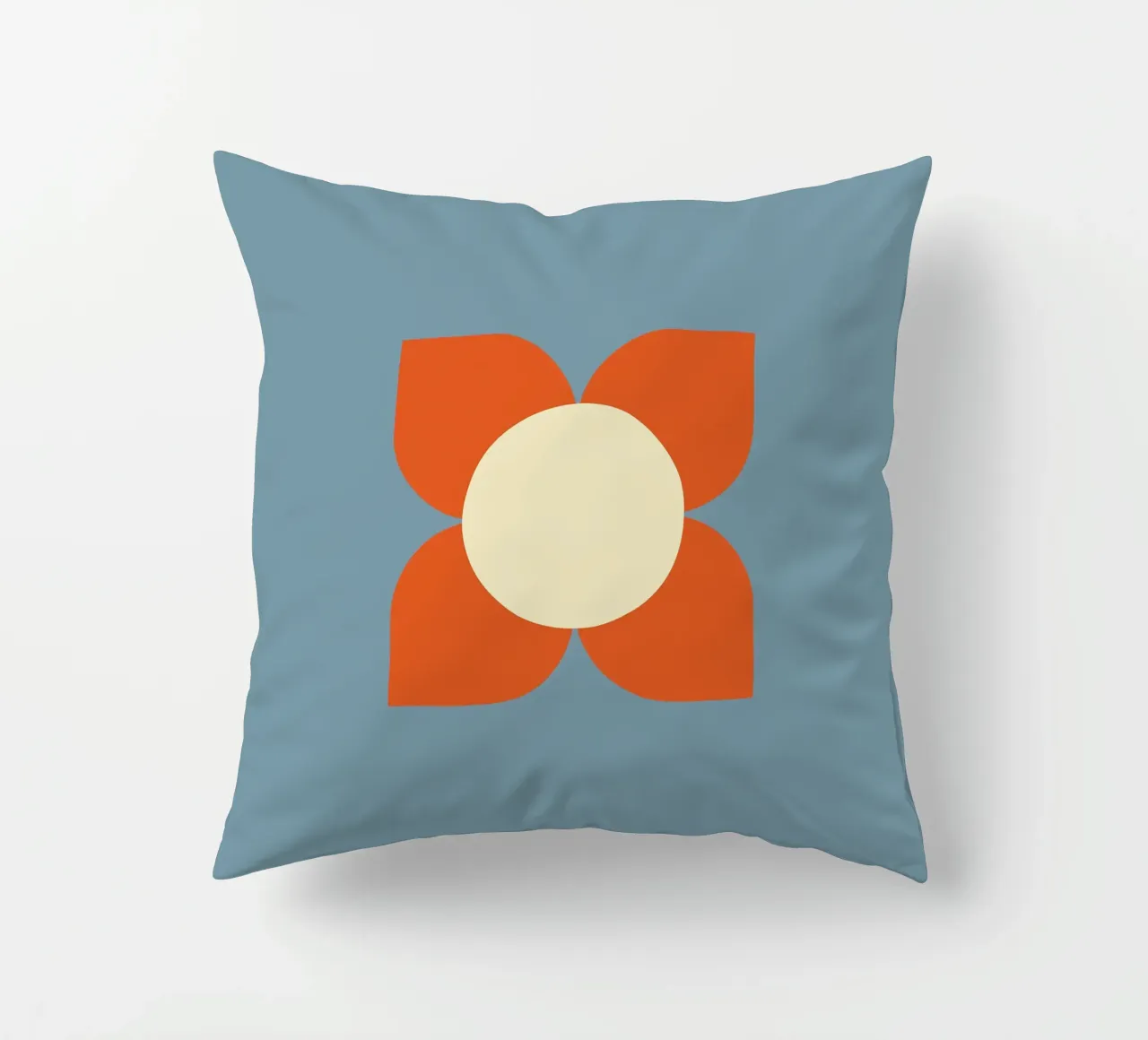 Retro Bloom Harmony - Floreale geometrico di metà secolo cuscino da susanacosta