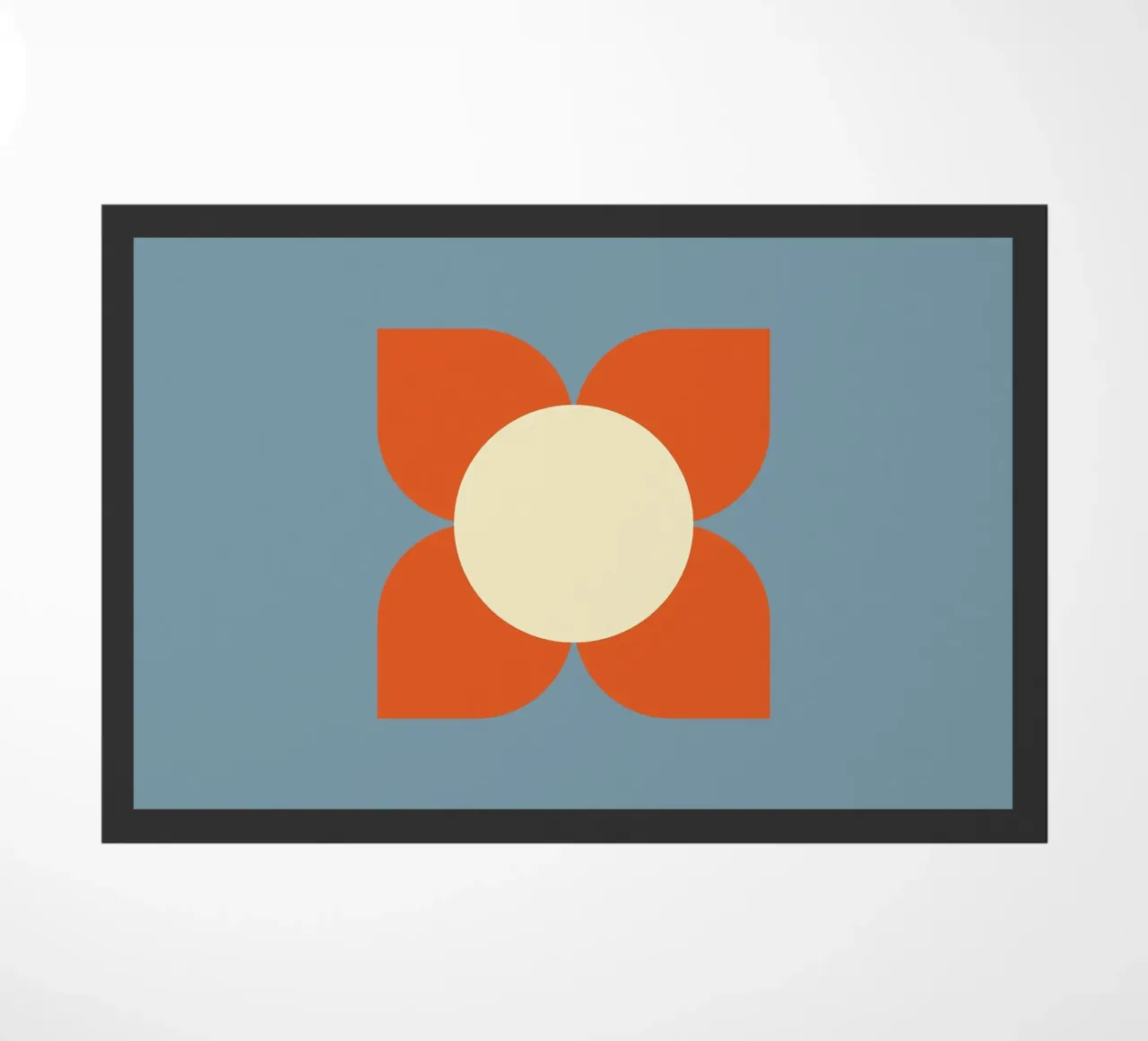 Retro Bloom Harmony - Floreale geometrico di metà secolo zerbino da susanacosta