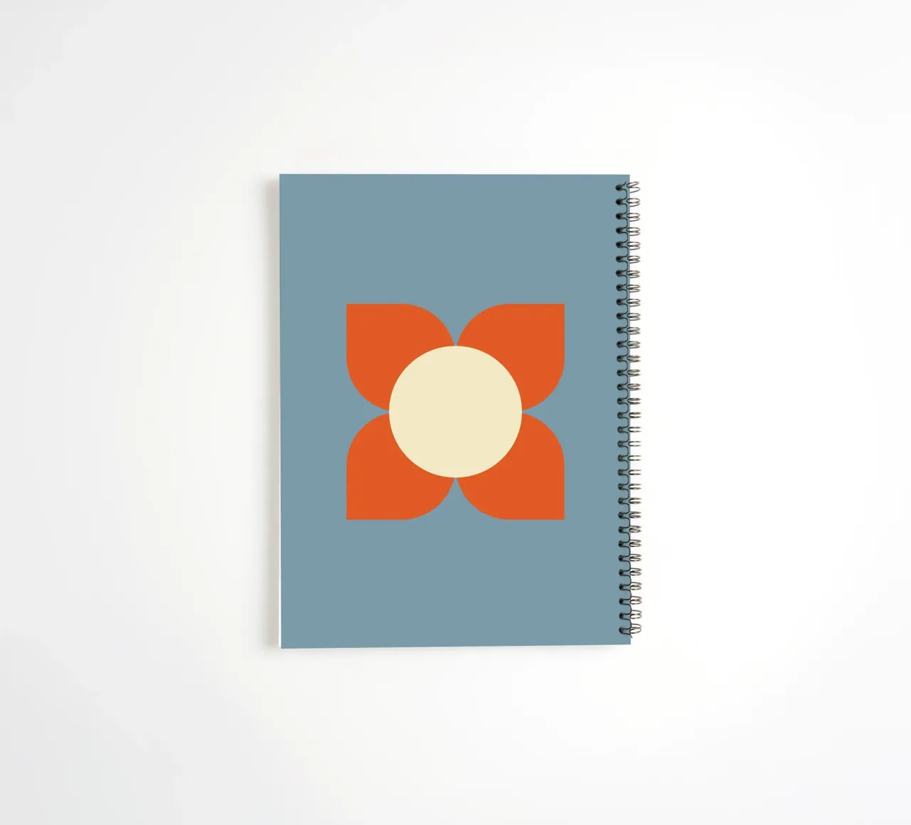 Retro Bloom Harmony - Mid Century Geometric Floral spiral notebook by susanacosta