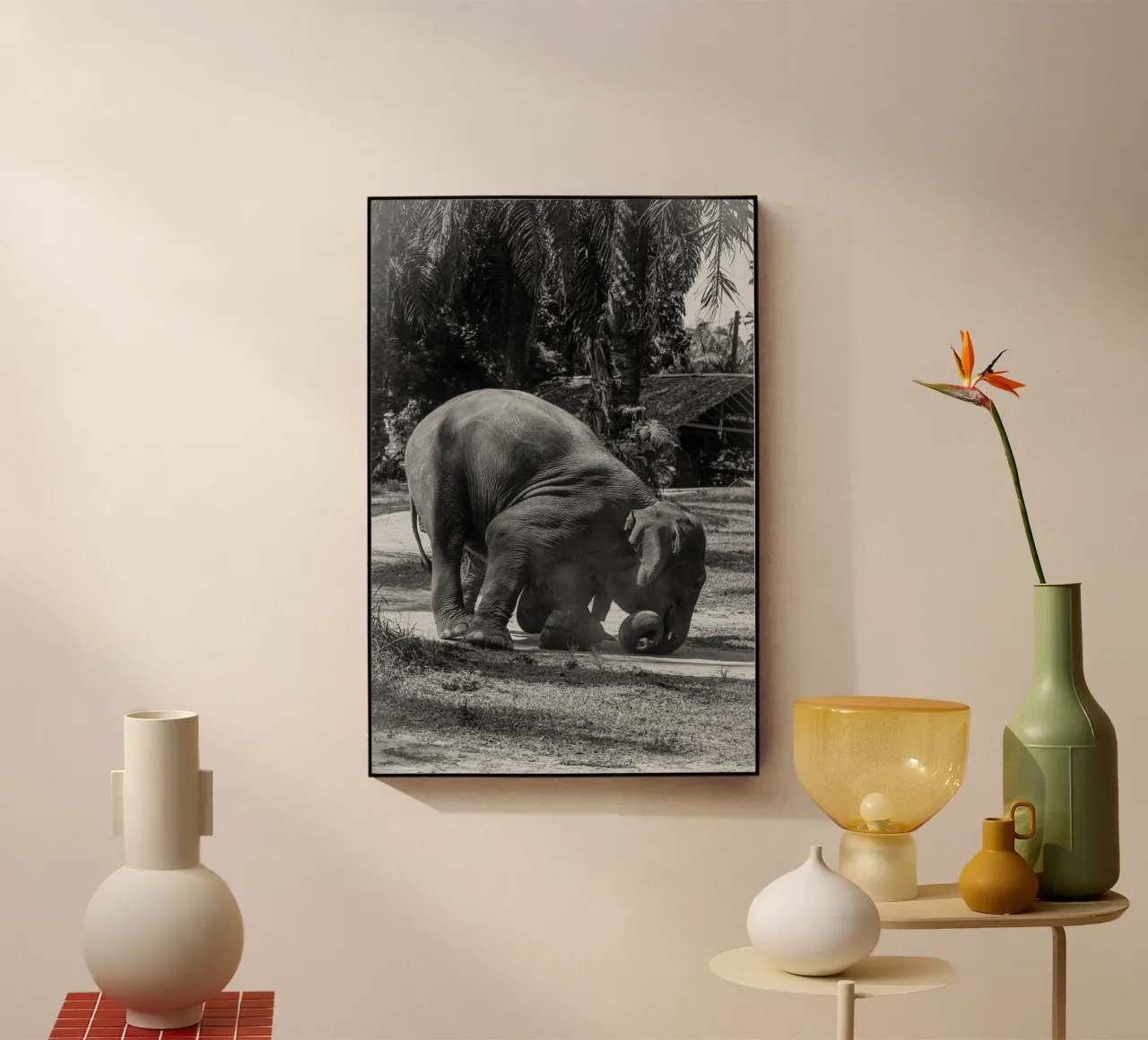 Elephant acrylic glass by G.W