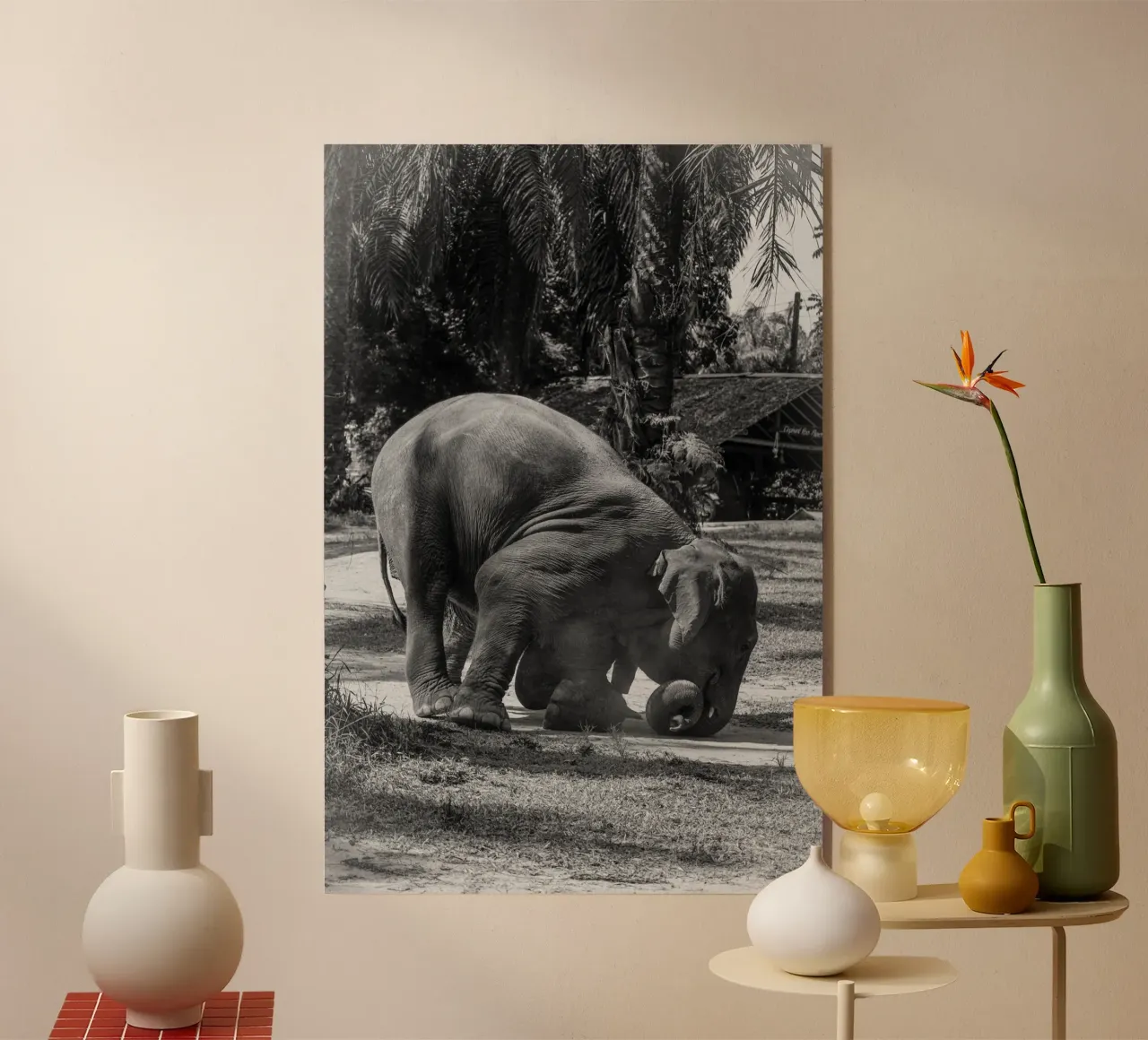 Elephant acrylic glass by G.W