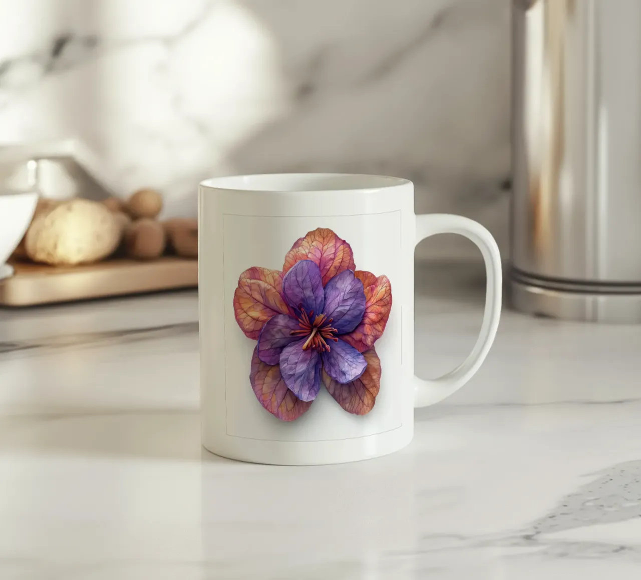 Fiore di orchidea 3 tazza in ceramica da Bold Blooms