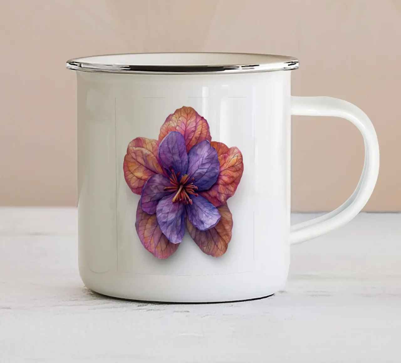 Fiore di orchidea 3 tazza in smalto da Bold Blooms