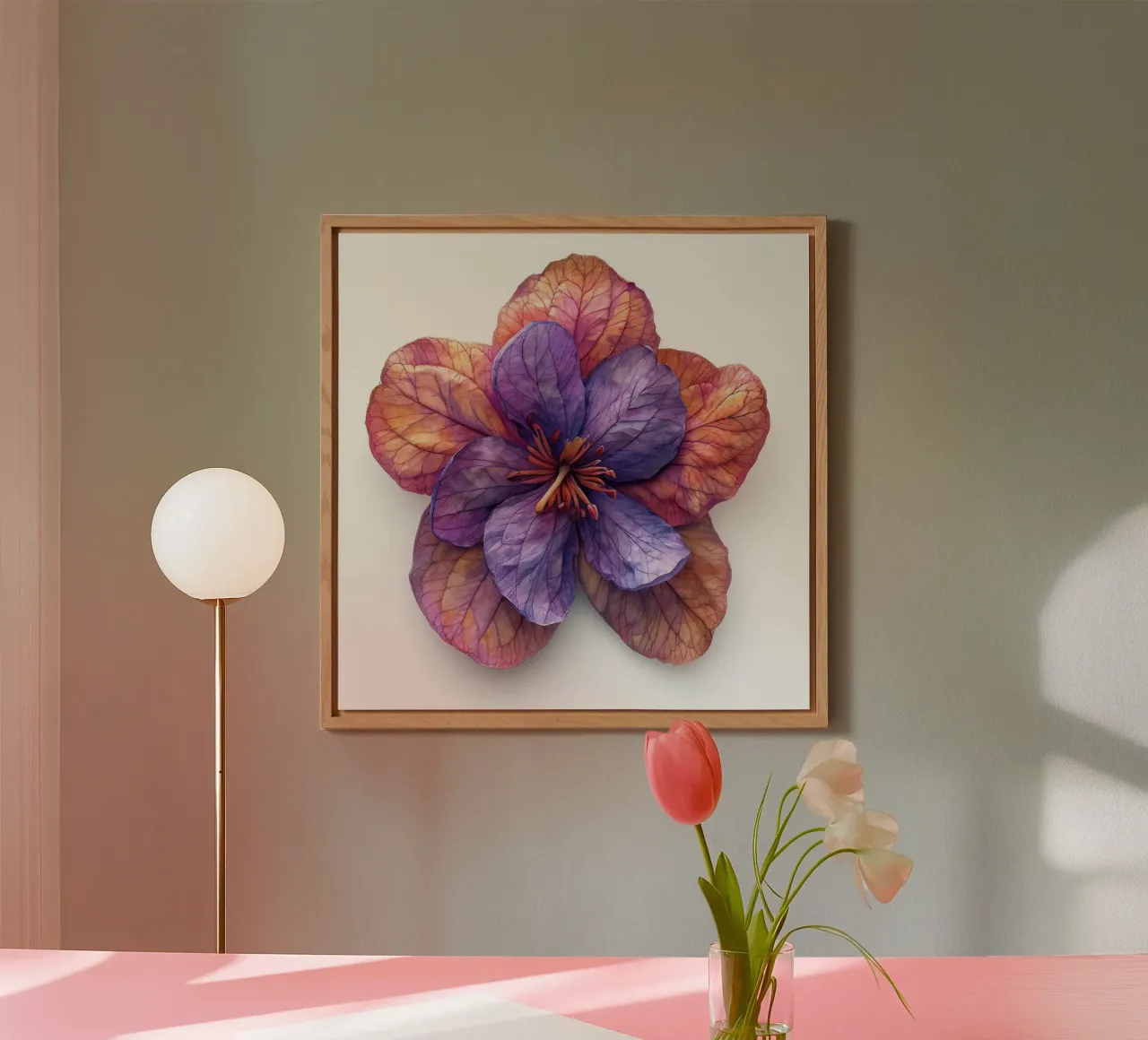 Fiore di orchidea 3 alluminio dibond da Bold Blooms