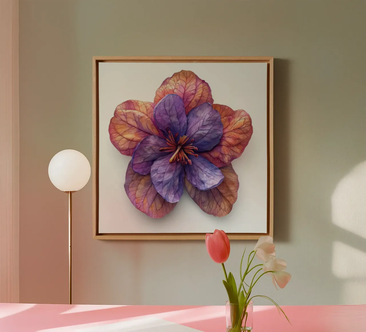Fiore di orchidea 3 tela con Cornice a cassetta da Bold Blooms