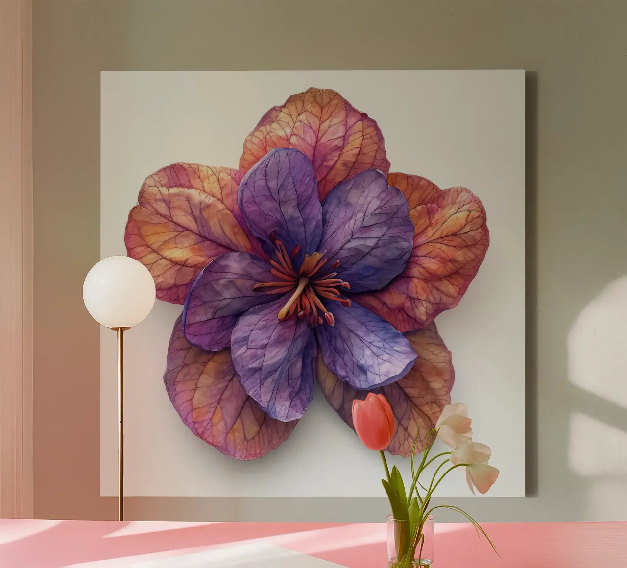 Fiore di orchidea 3 tela con Cornice a cassetta da Bold Blooms