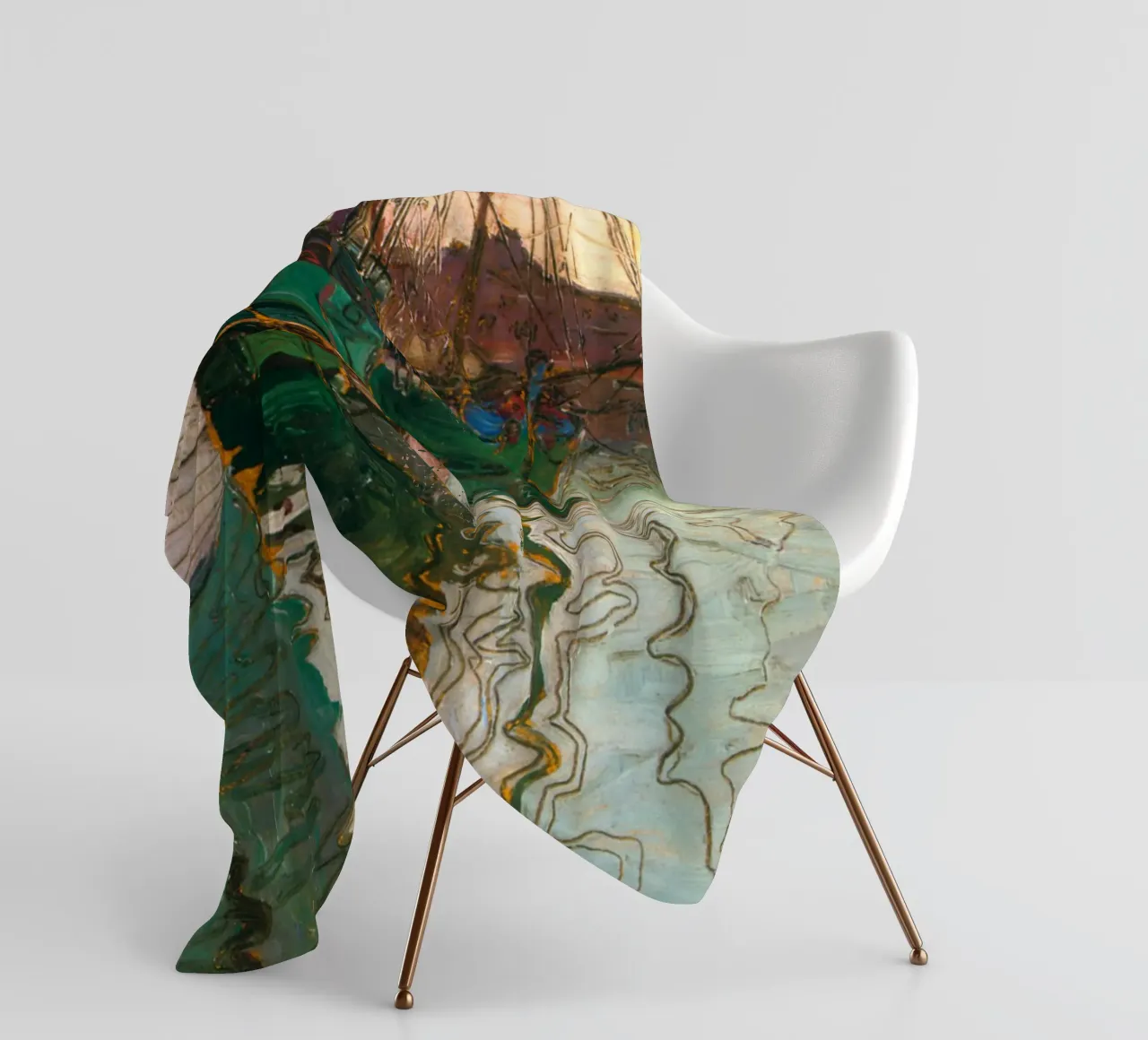 Egon Schiele - Il porto di Trieste coperta in pile da Timeless Artworks