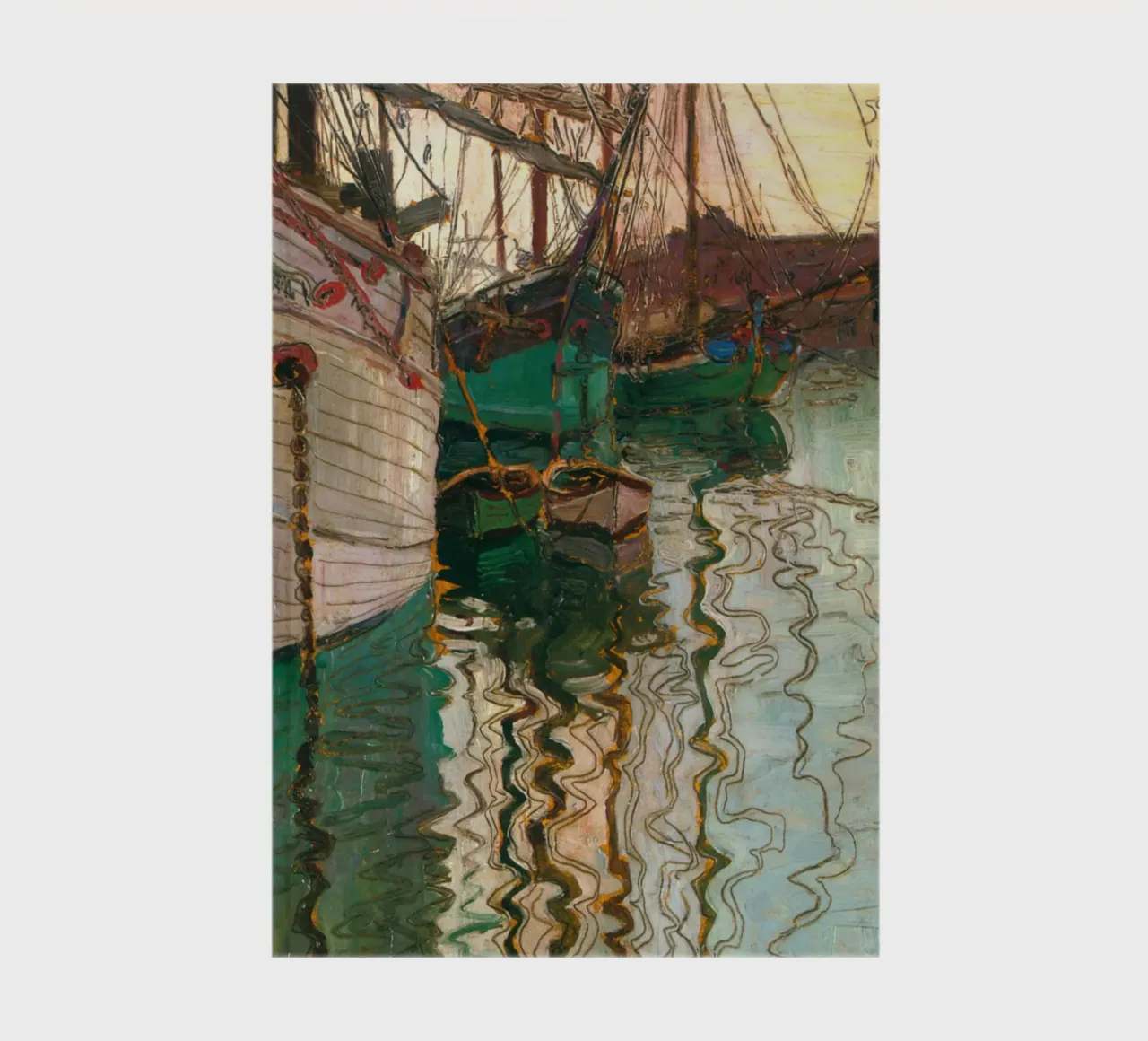 Egon Schiele - The Harbour in Trieste notebook by Timeless Artworks