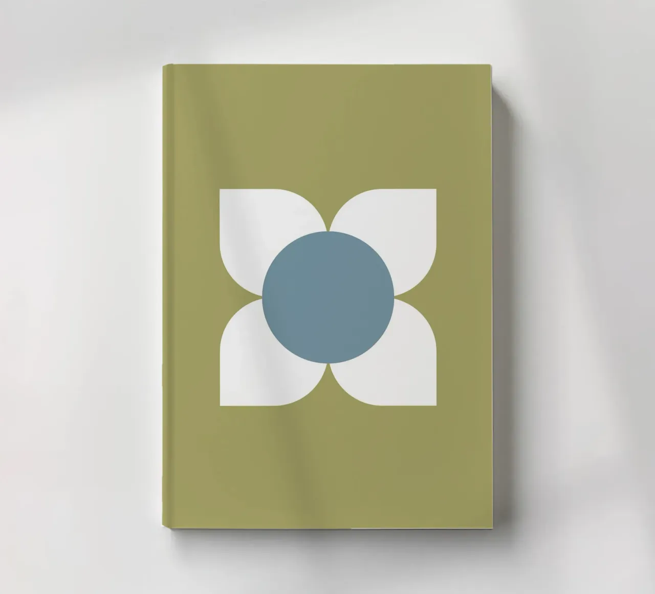 Sage Bloom Harmony - Floreale geometrico moderno di metà secolo diario da susanacosta