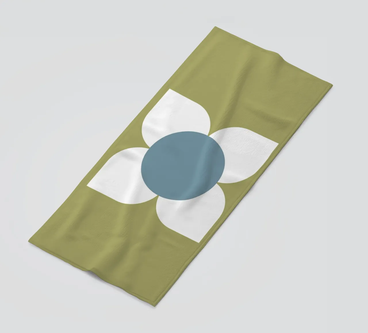 Sage Bloom Harmony - Floreale geometrico moderno di metà secolo telo mare da susanacosta