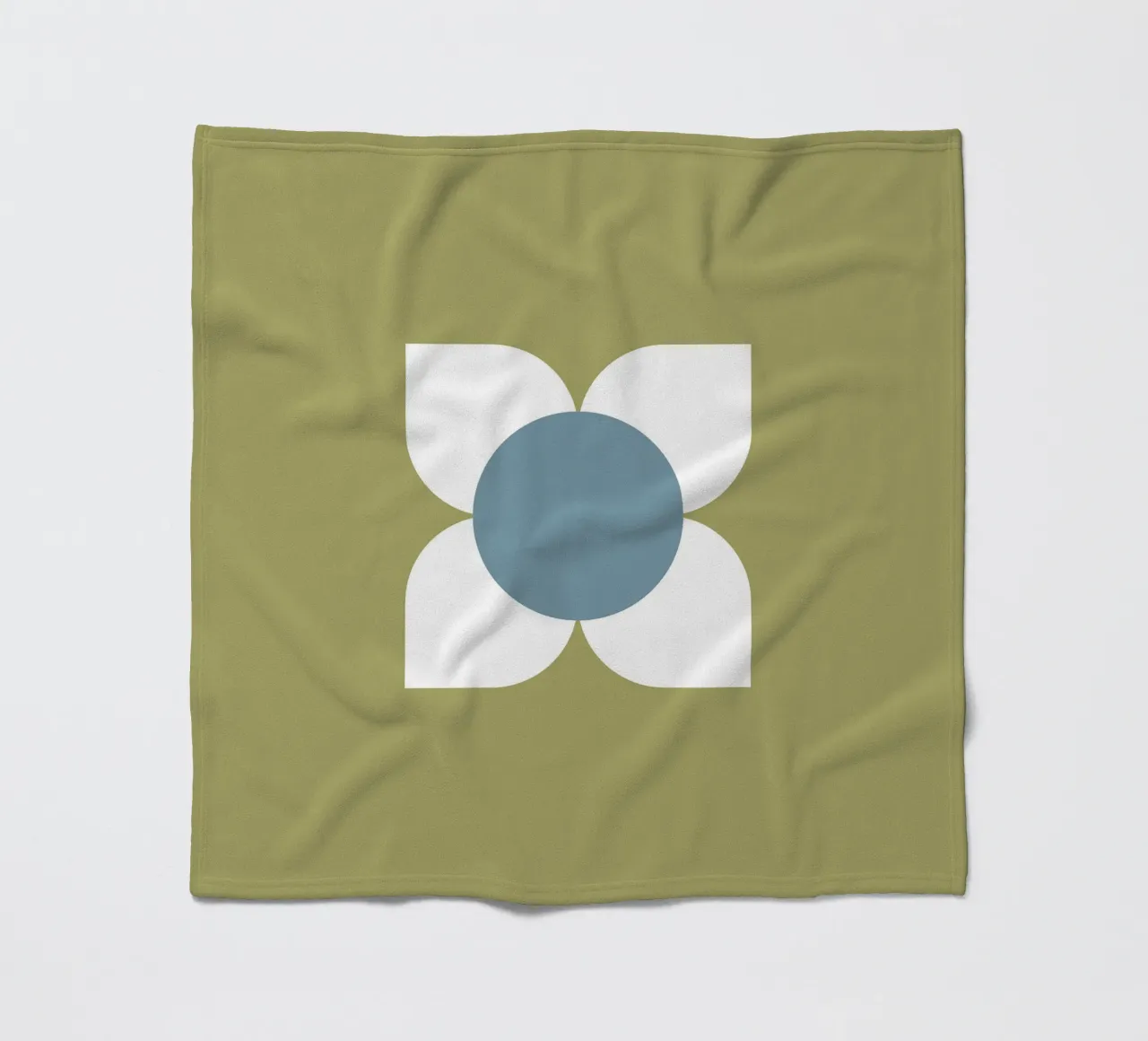 Sage Bloom Harmony - Floreale geometrico moderno di metà secolo coperta in pile da susanacosta