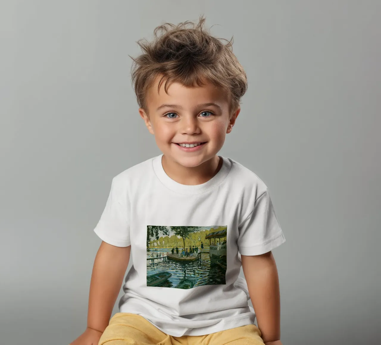 Claude Monet - The Frog Pond kids t-shirt by Timeless Artworks