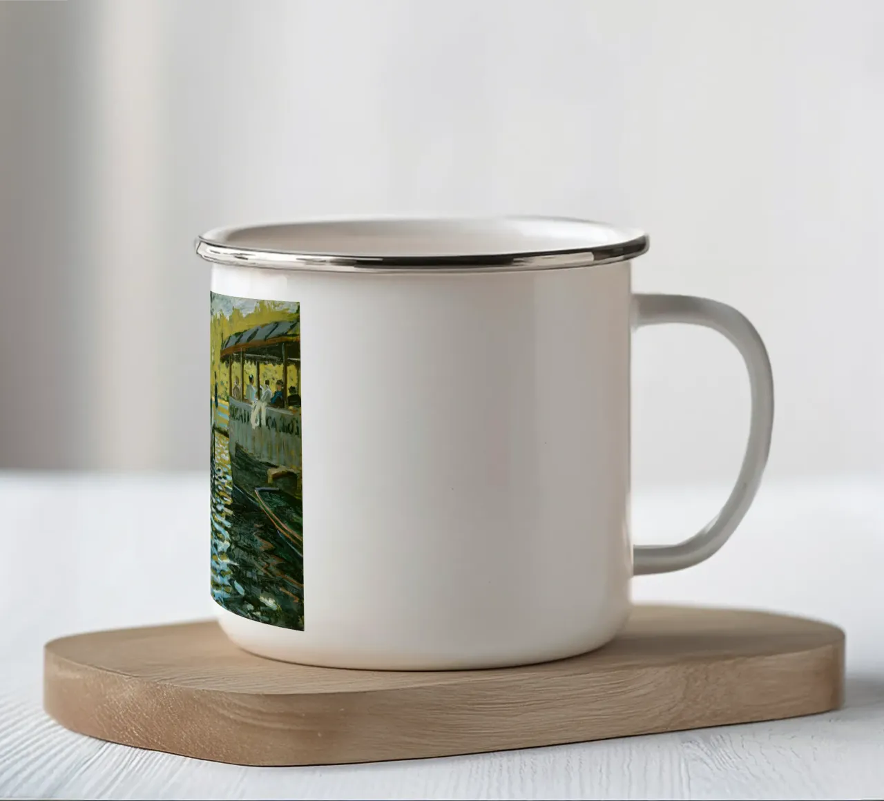 Claude Monet - Lo stagno delle rane tazza in smalto da Timeless Artworks