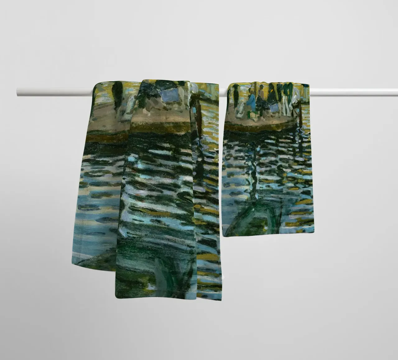 Claude Monet - Lo stagno delle rane asciugamano da bagno da Timeless Artworks