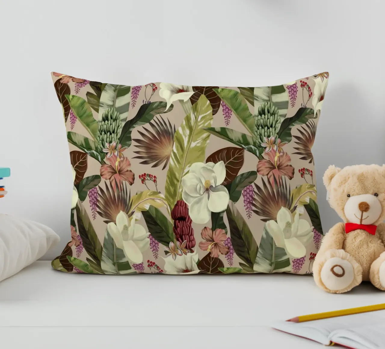 Tropical Summer breeze pattern cuscino da anisillustration