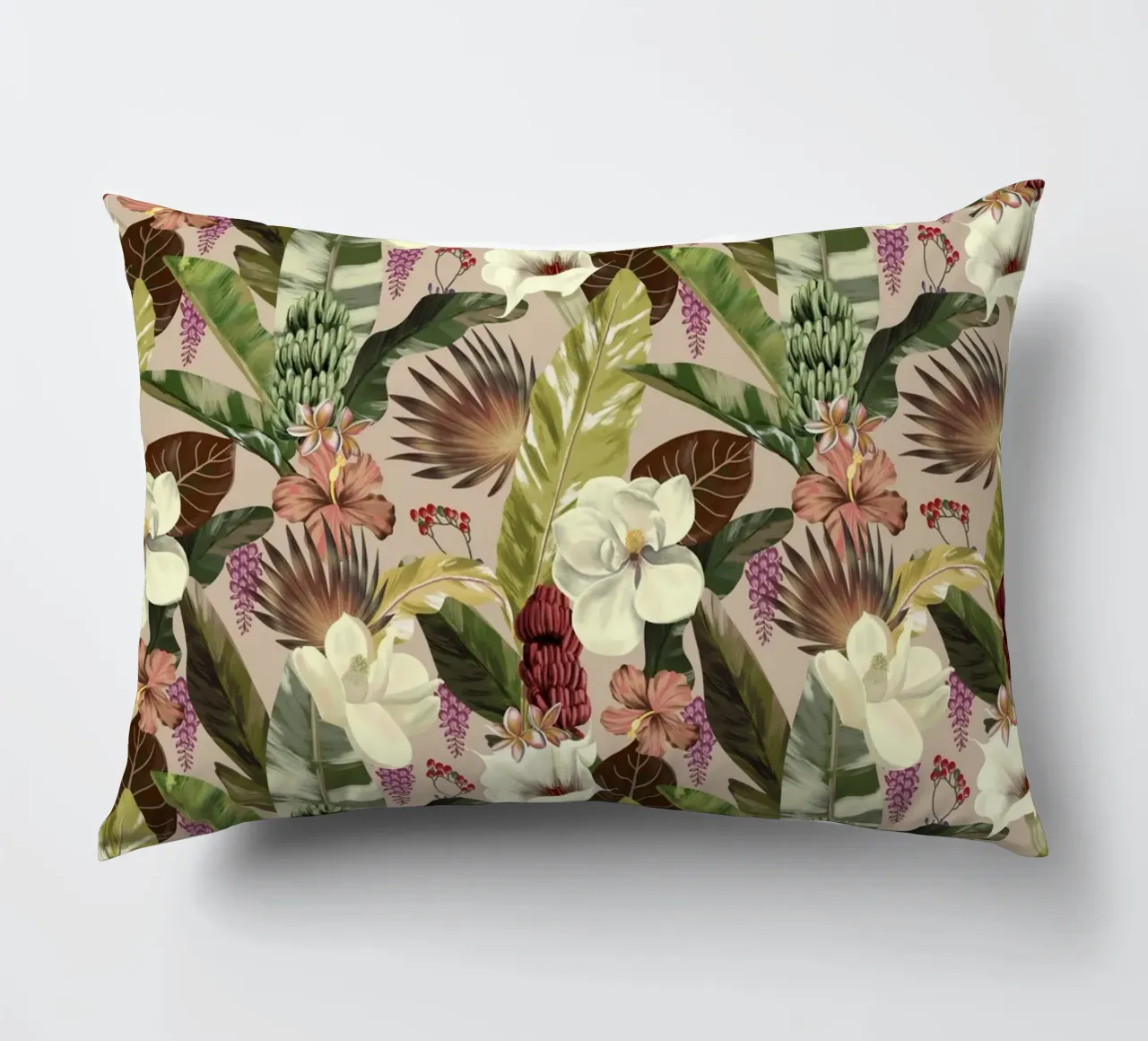 Tropical Summer breeze pattern cuscino da anisillustration