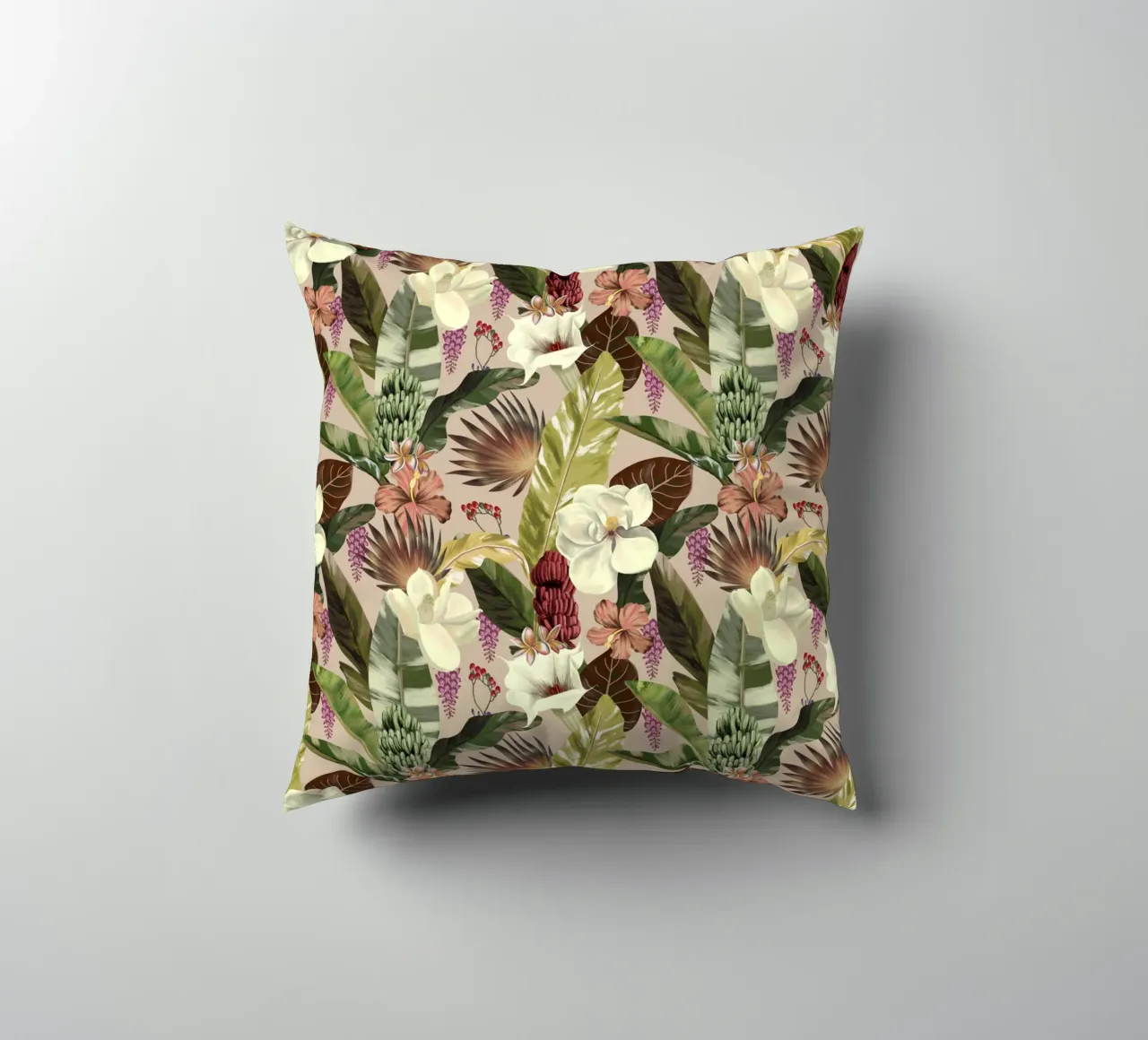 Tropical Summer breeze pattern cuscino da anisillustration