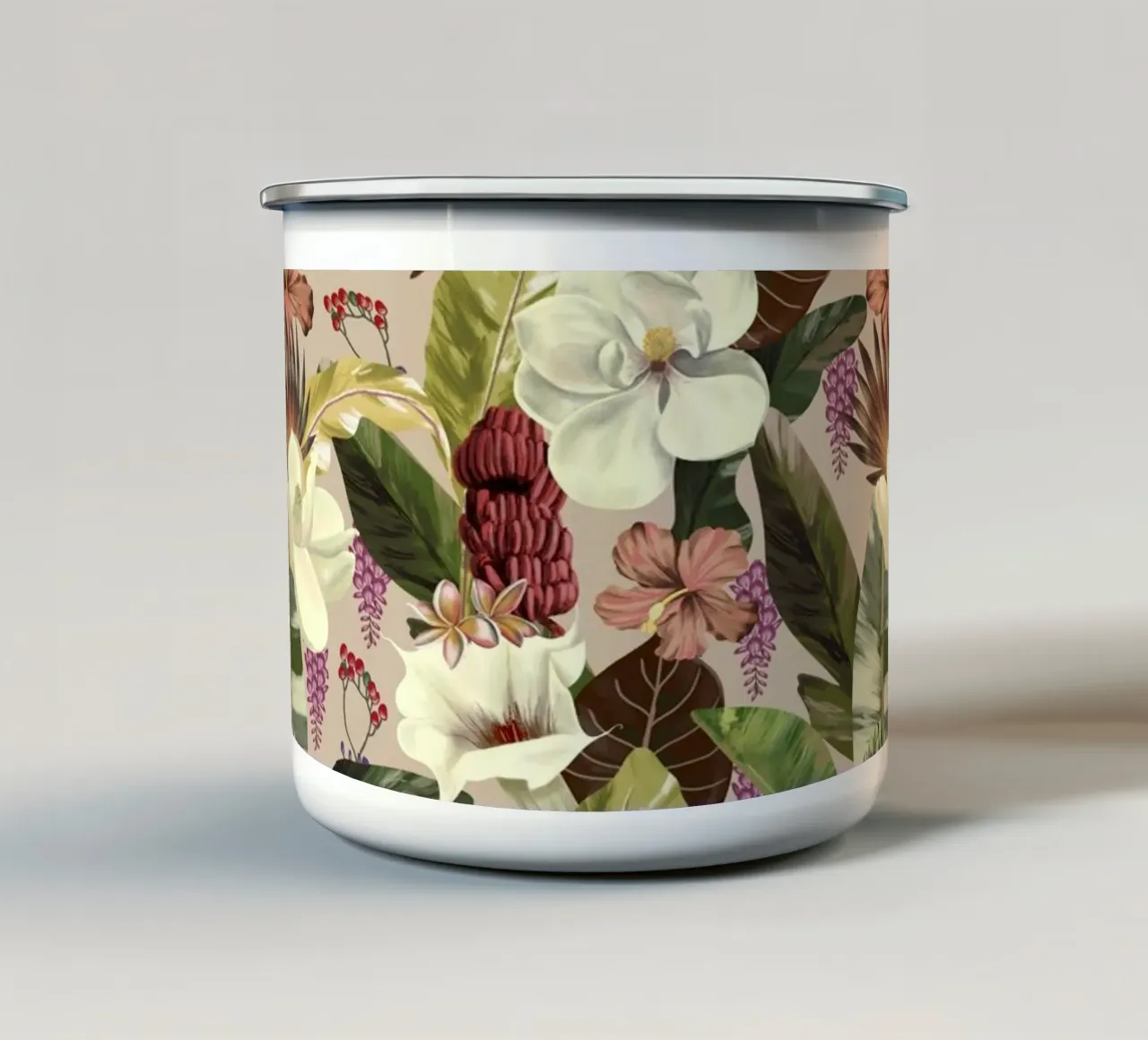 Tropical Summer breeze pattern tazza in smalto da anisillustration