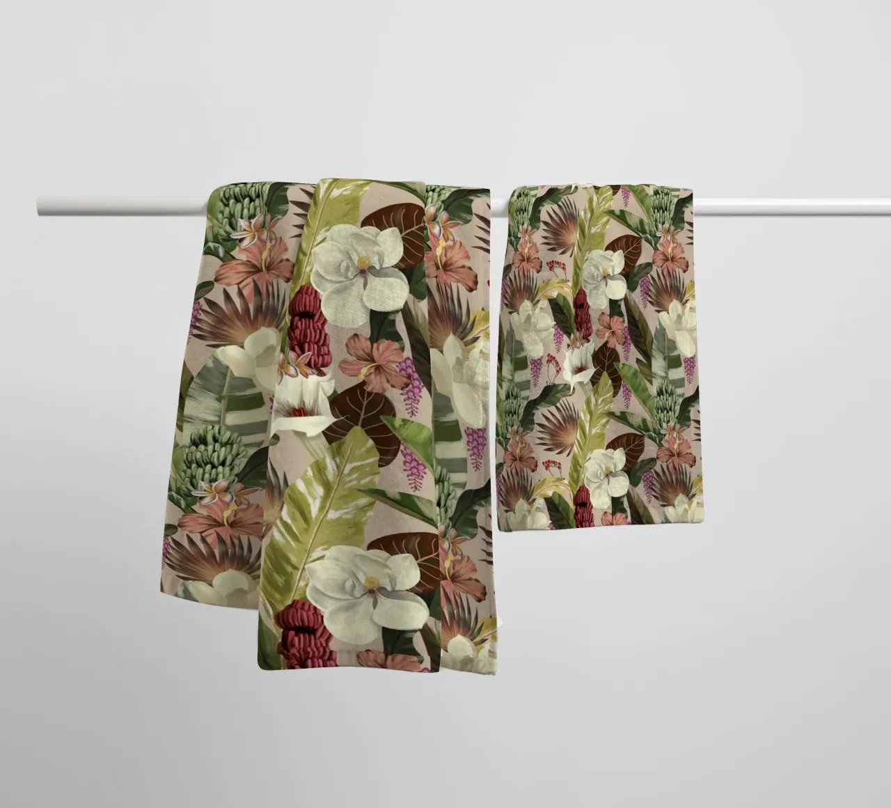 Tropical Summer breeze pattern asciugamano da bagno da anisillustration