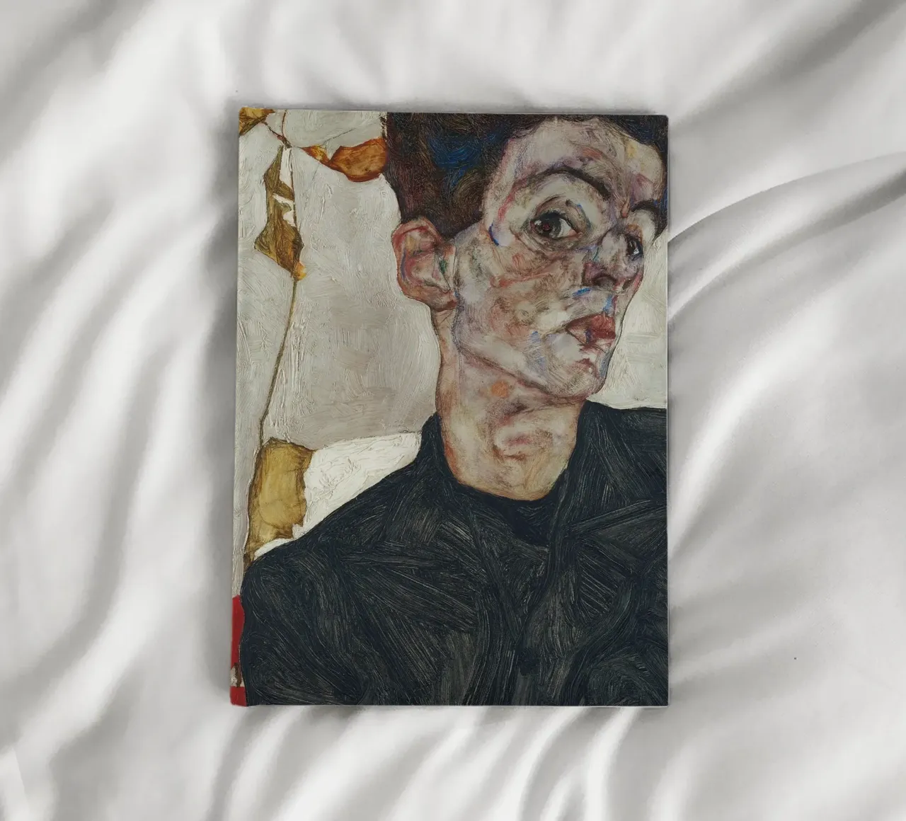 Egon Schiele - Self Portrait with Physalis notebook by Timeless Artworks