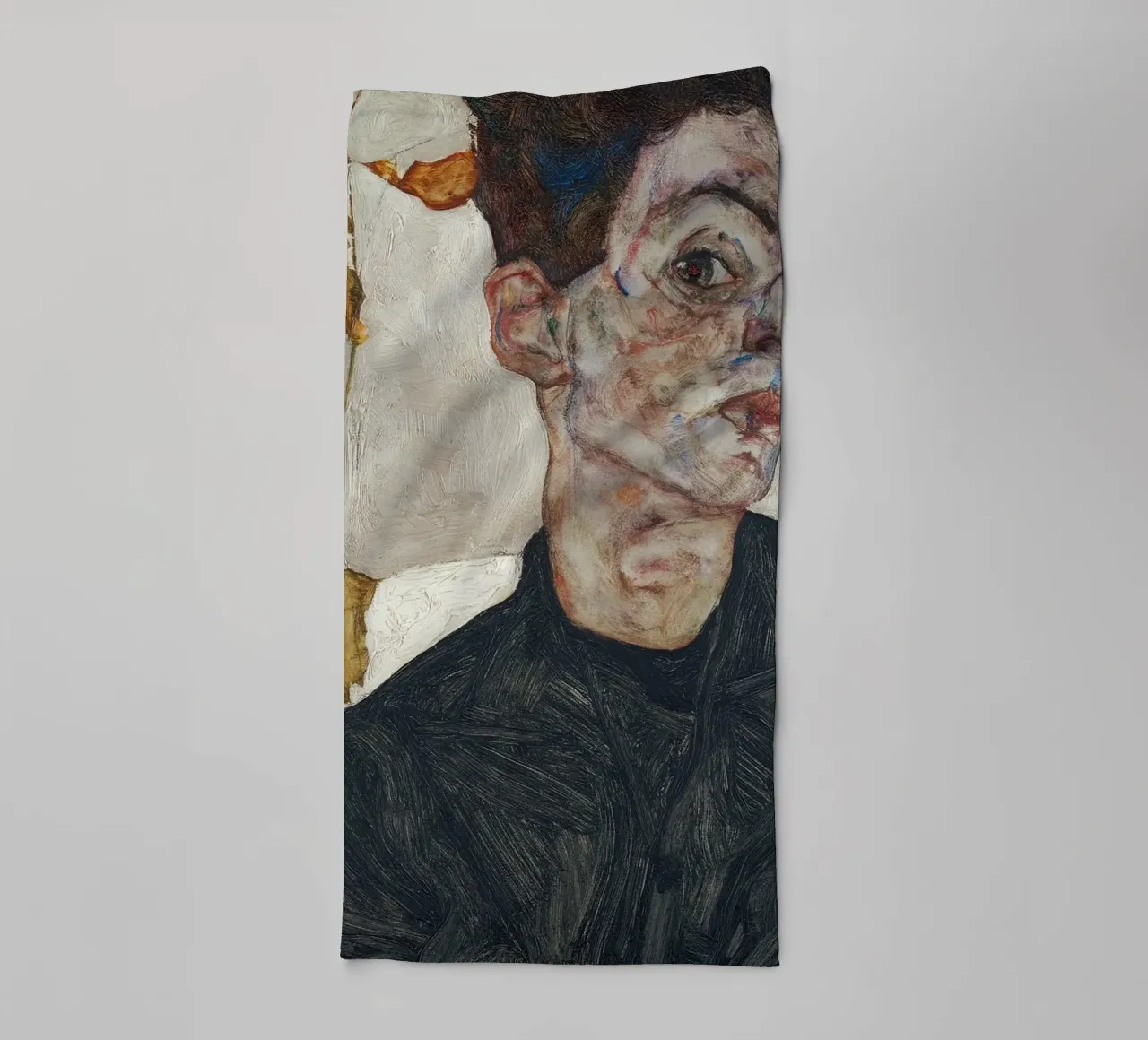 Egon Schiele - Self Portrait with Physalis towel by Timeless Artworks