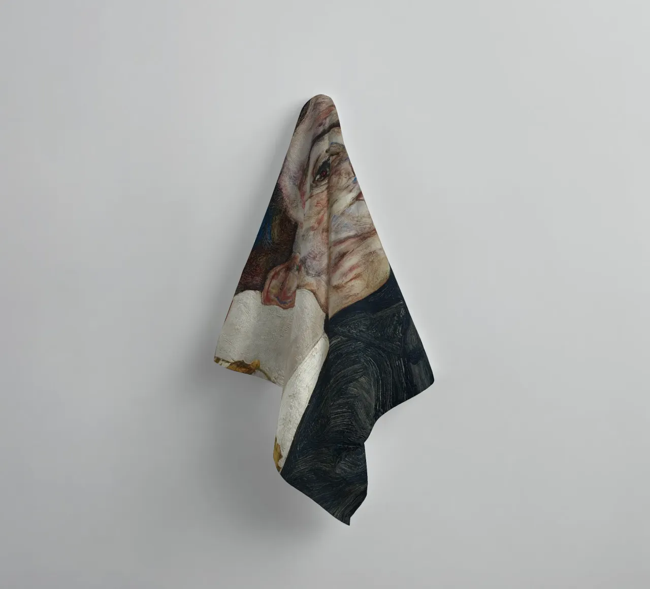 Egon Schiele - Self Portrait with Physalis towel by Timeless Artworks