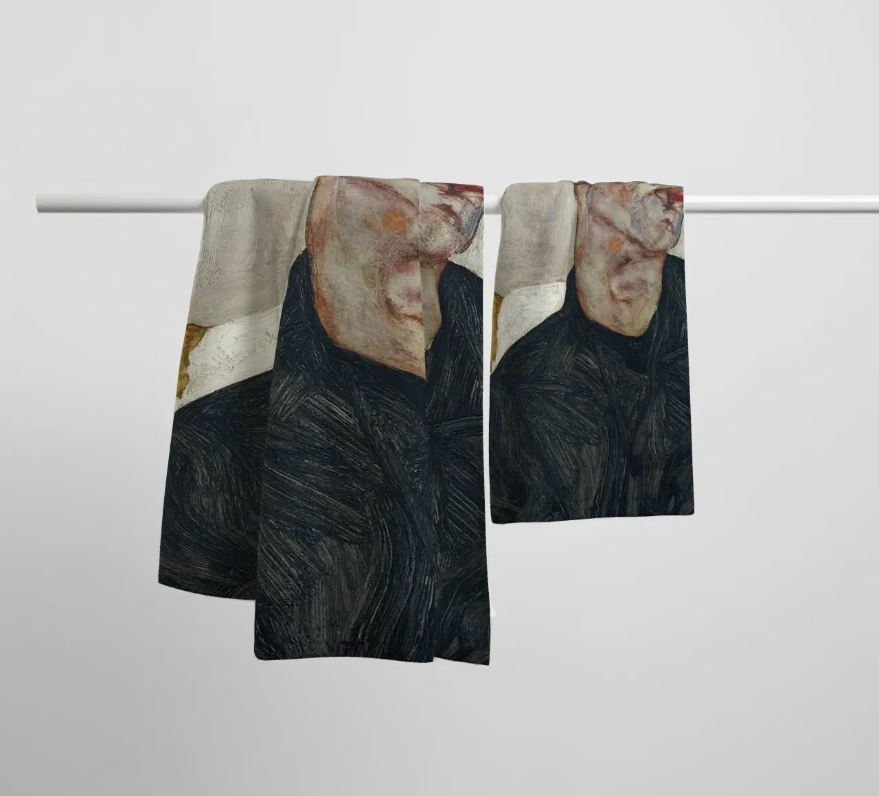 Egon Schiele - Self Portrait with Physalis towel by Timeless Artworks
