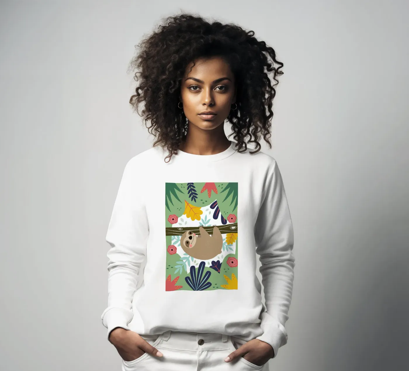 Sloth sweatshirt van Karin Bijlsma