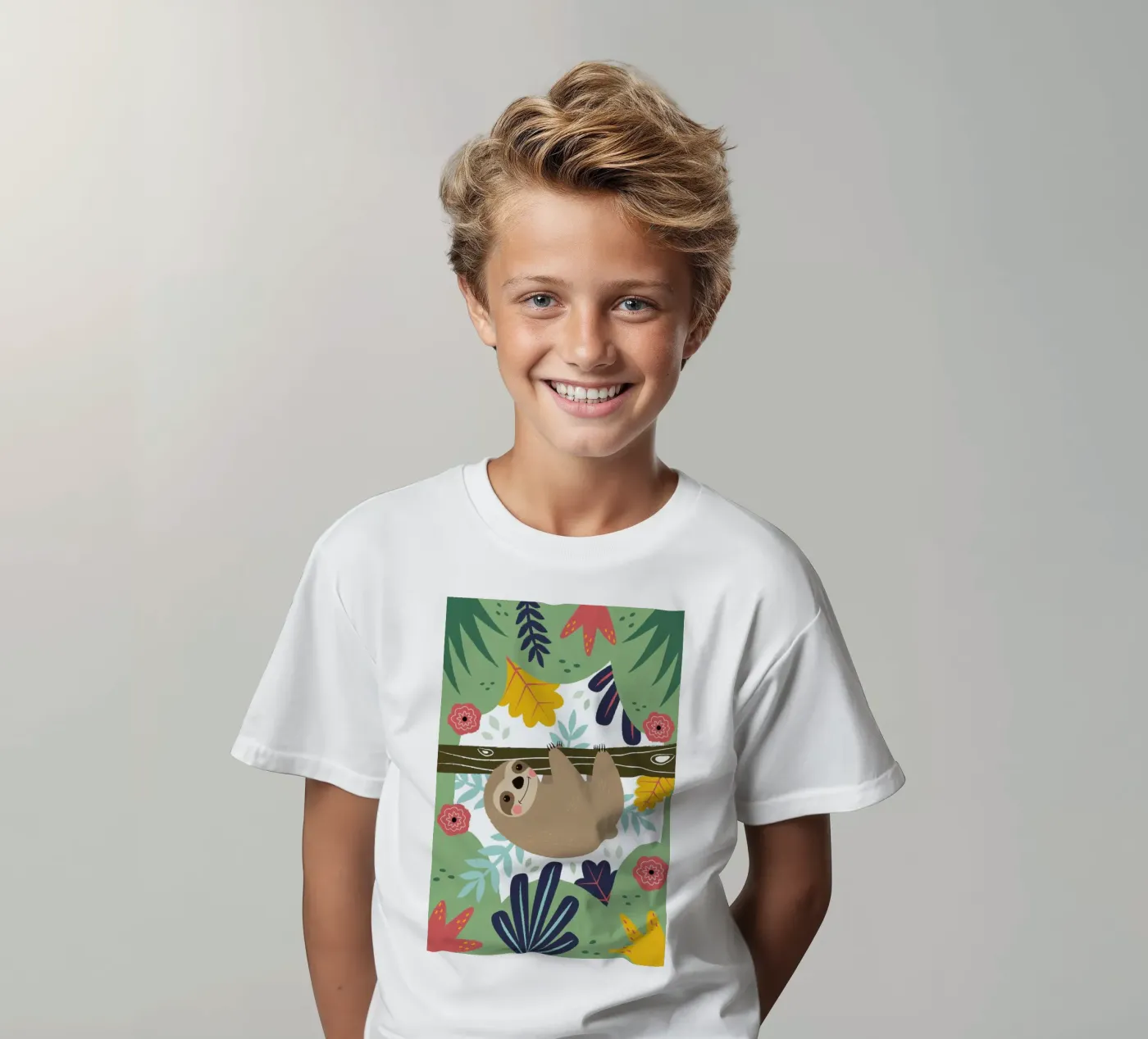 Sloth kinder t-shirt van Karin Bijlsma