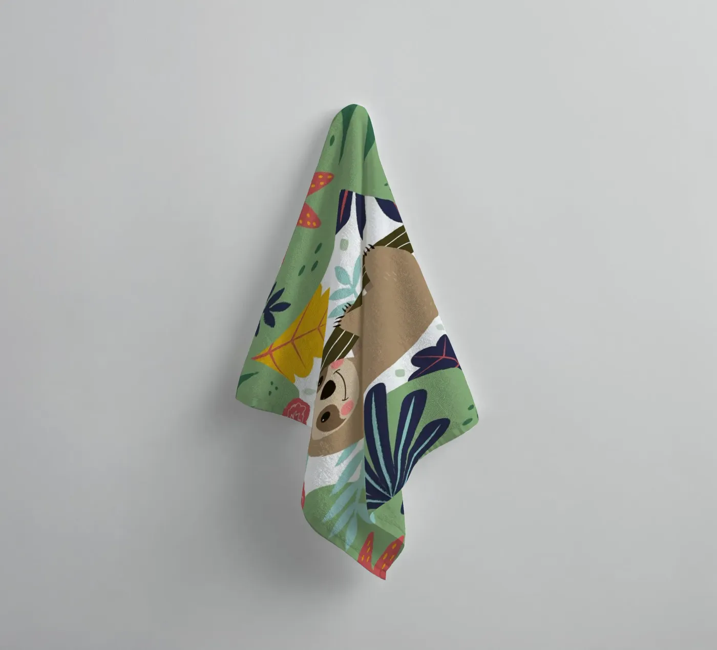 Sloth badhanddoek van Karin Bijlsma