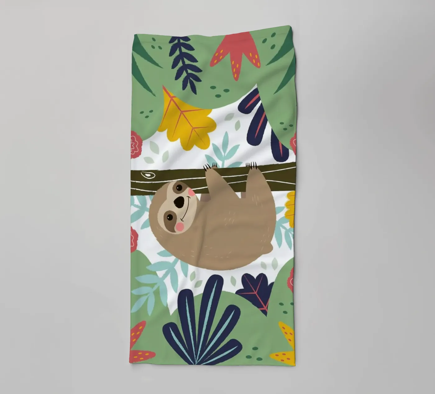 Sloth badhanddoek van Karin Bijlsma