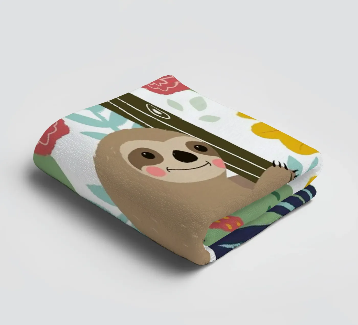 Sloth badhanddoek van Karin Bijlsma