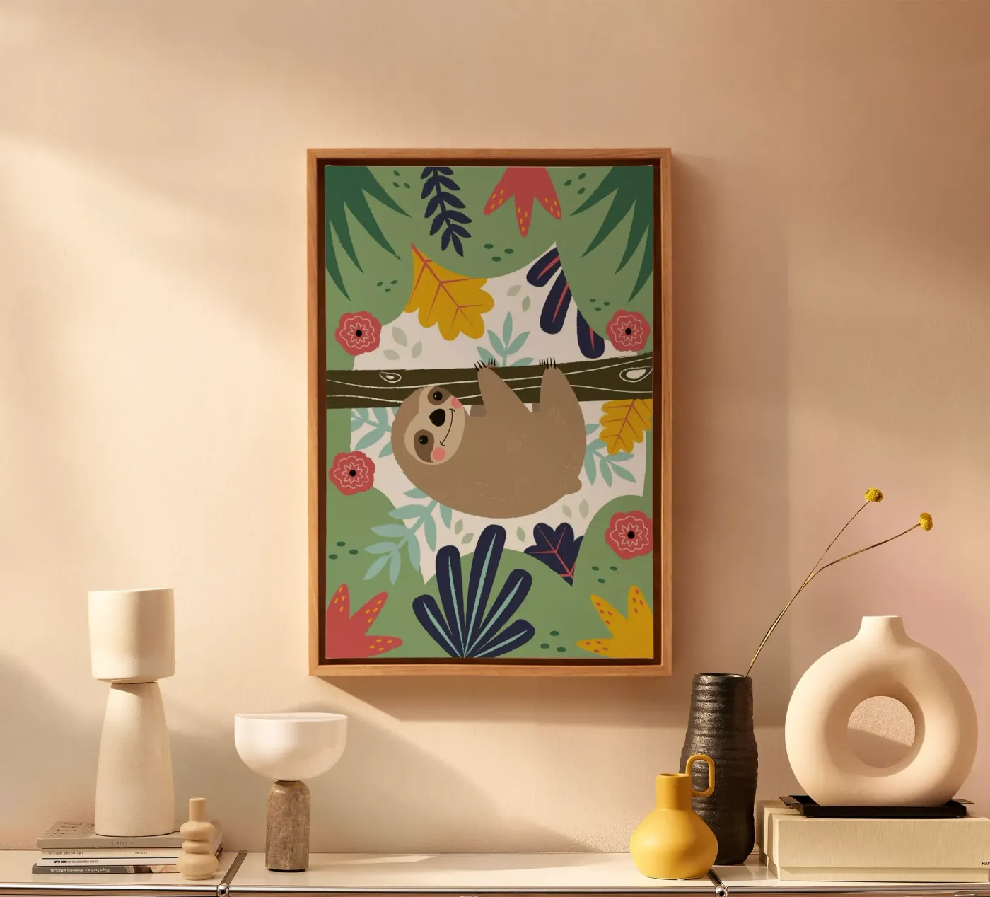 Sloth canvas van Karin Bijlsma