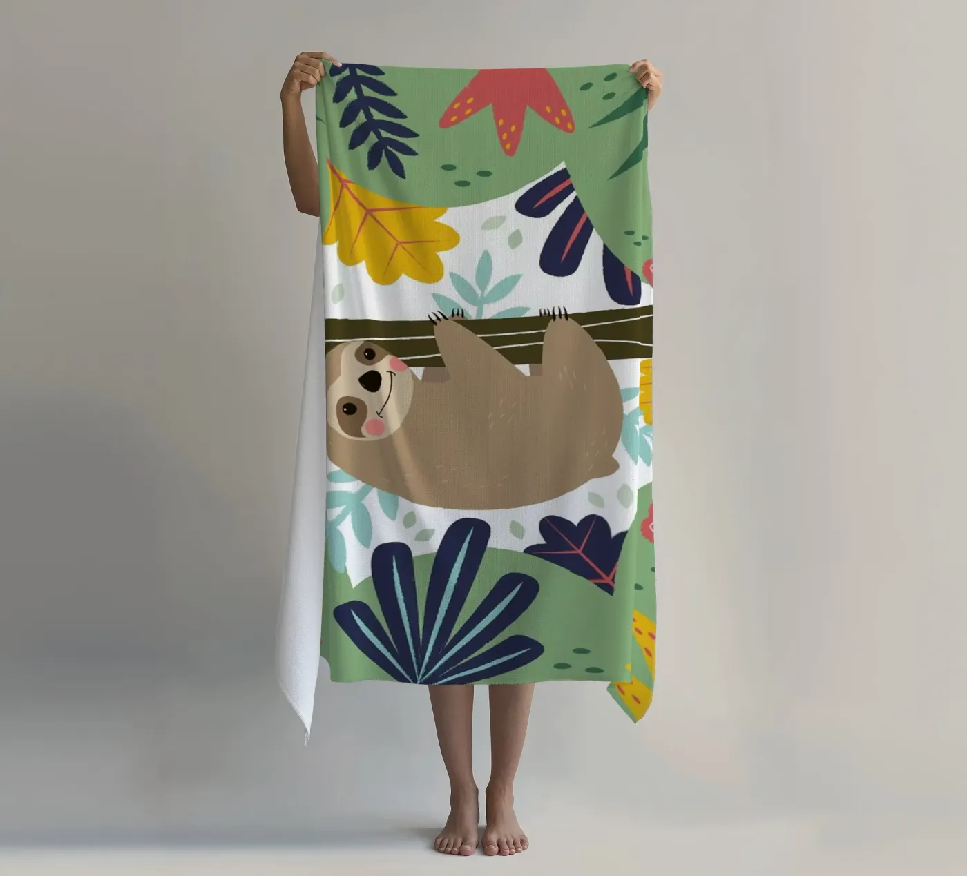 Sloth Strandtuch von Karin Bijlsma