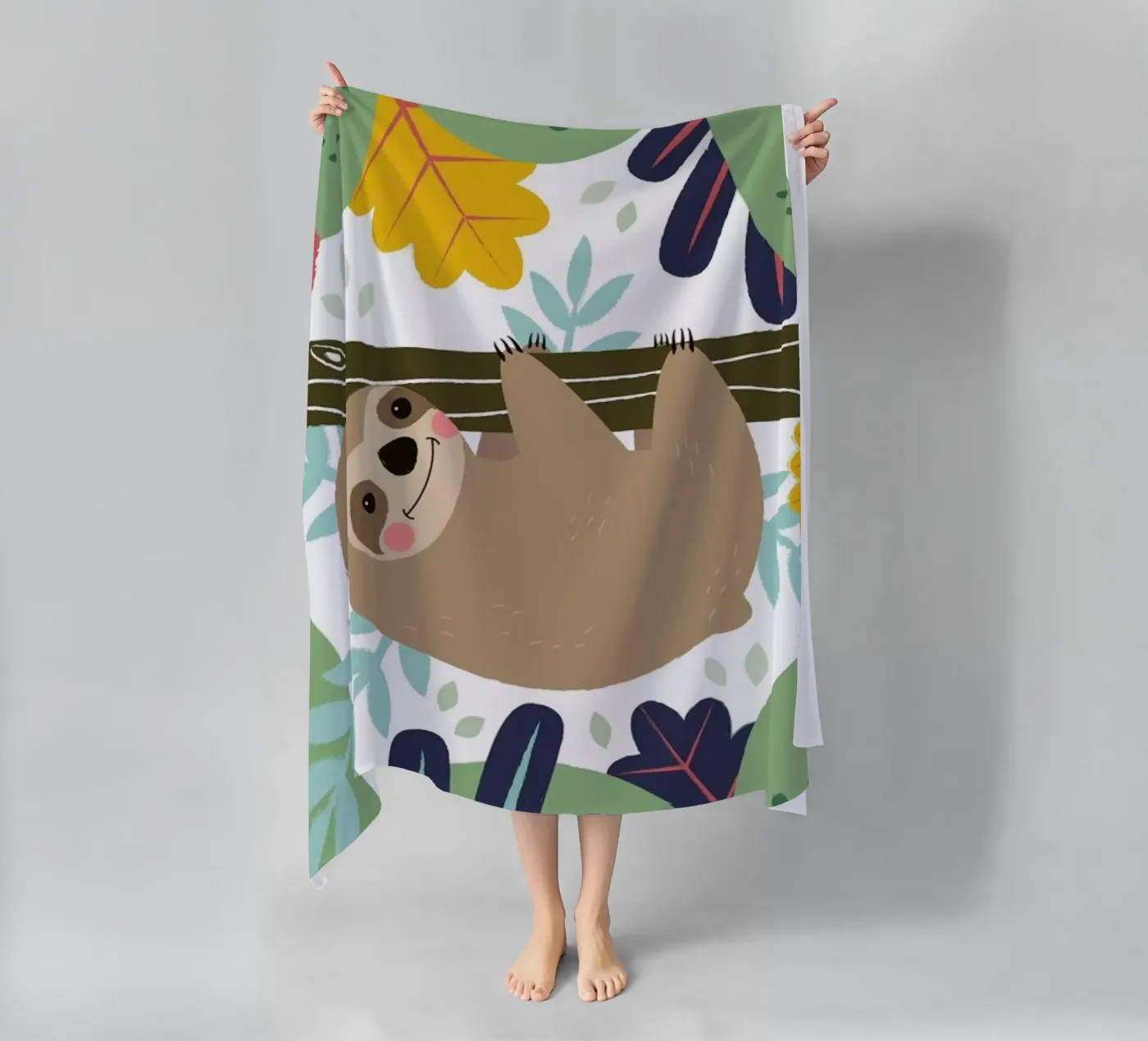 Sloth Strandtuch von Karin Bijlsma