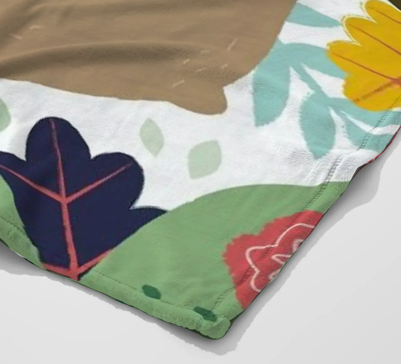 Sloth fleece blanket by Karin Bijlsma