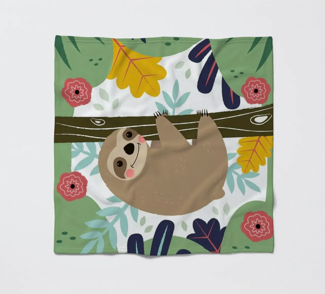 Sloth fleece blanket by Karin Bijlsma