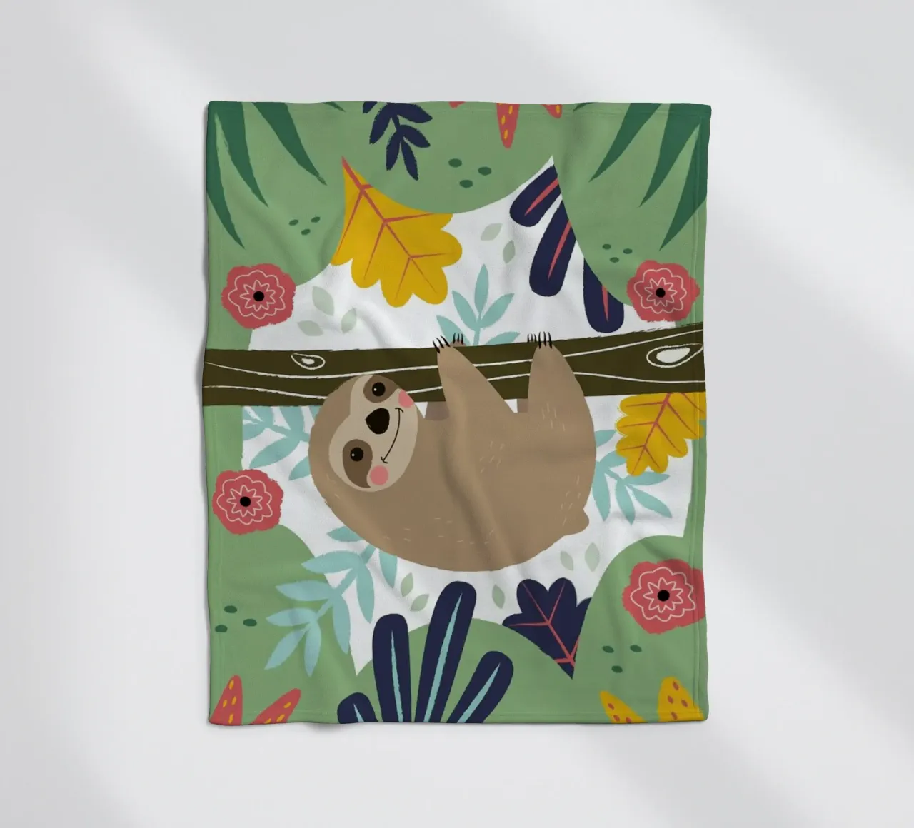 Sloth fleece blanket by Karin Bijlsma