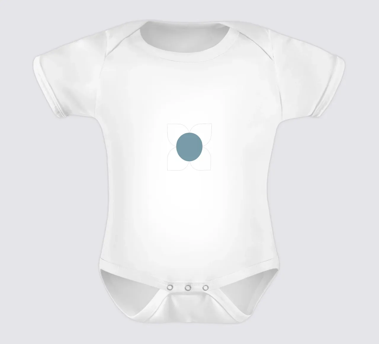 Retro Bloom Radiance - Floreale geometrico moderno di metà secolo body neonato maniche corte da susanacosta